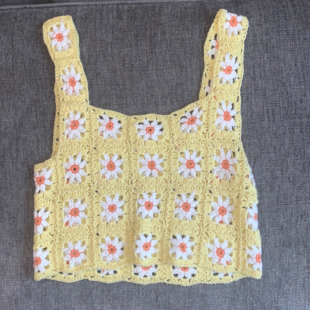 Altar’d State Daisy Crochet Tank Top